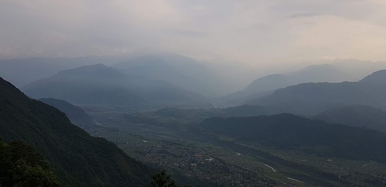 misty views at sarangkot